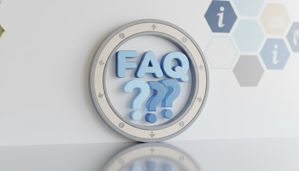 FAQ-Symbol mit Fragezeichen für häufige Fragen zu Treppenliften